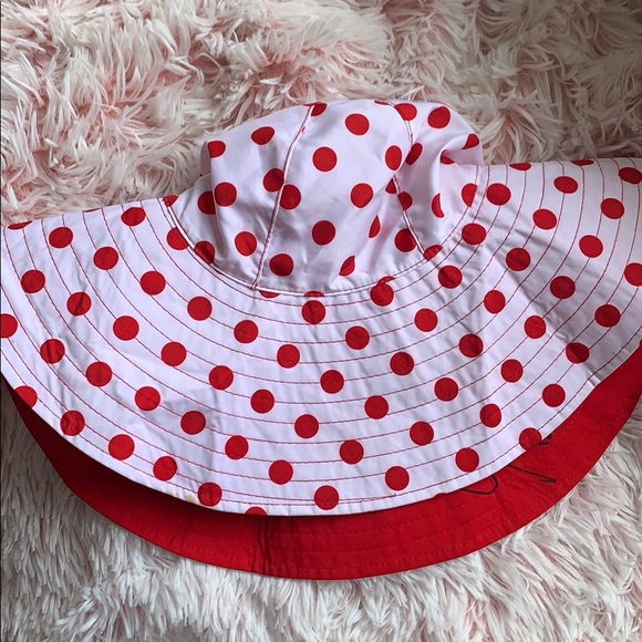 Disney Parks Hat Minnie Mouse sun hat floppy polka dot Signed - Picture 3 of 10